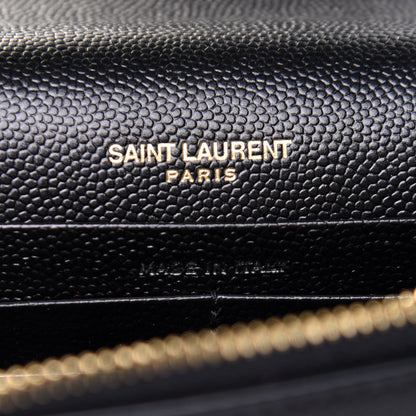 Saint Laurent Grain De Poudre Classic Monogram Kate Tassel Chain Wallet Black 5 of 10