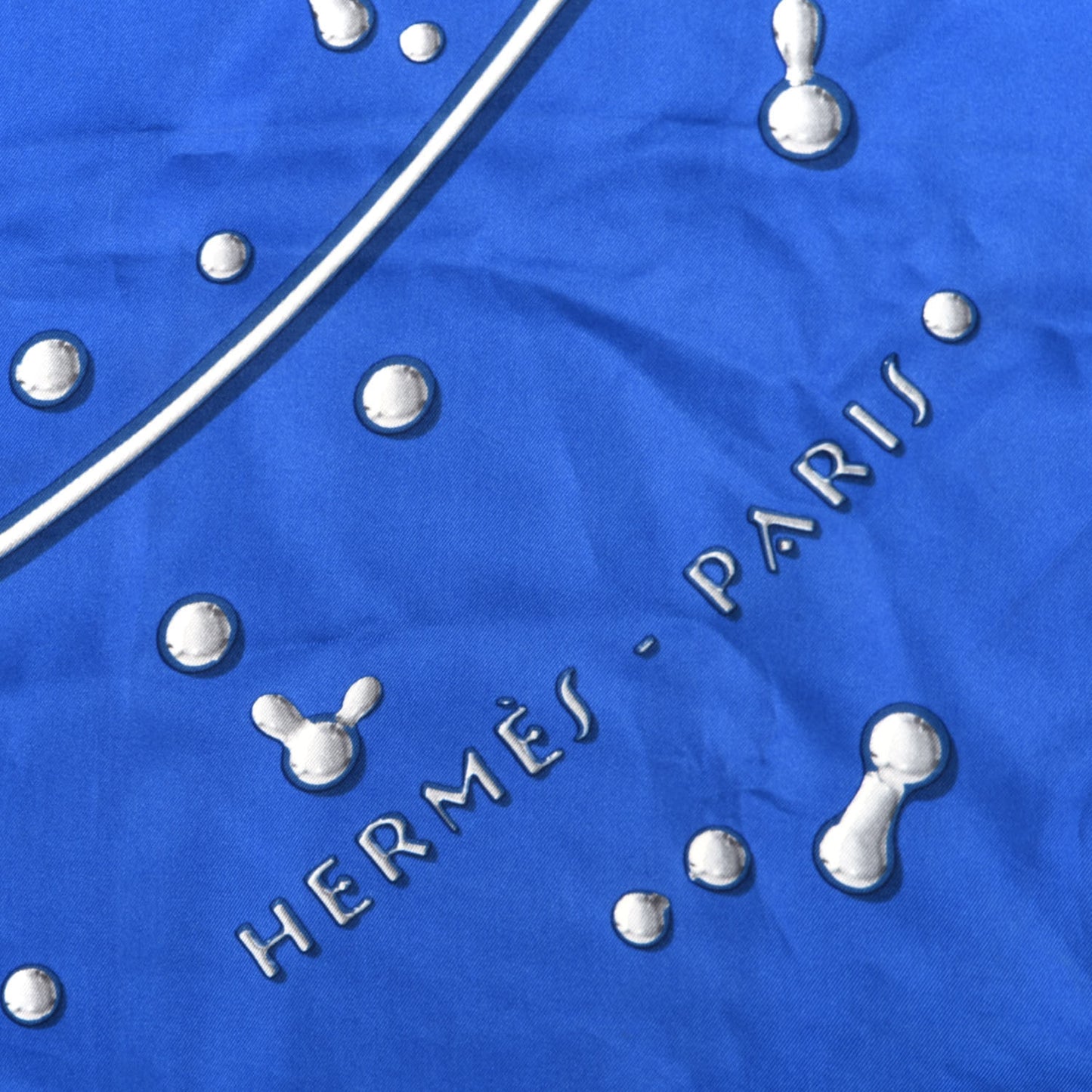 Silk Vif Argent Scarf 90 Blue