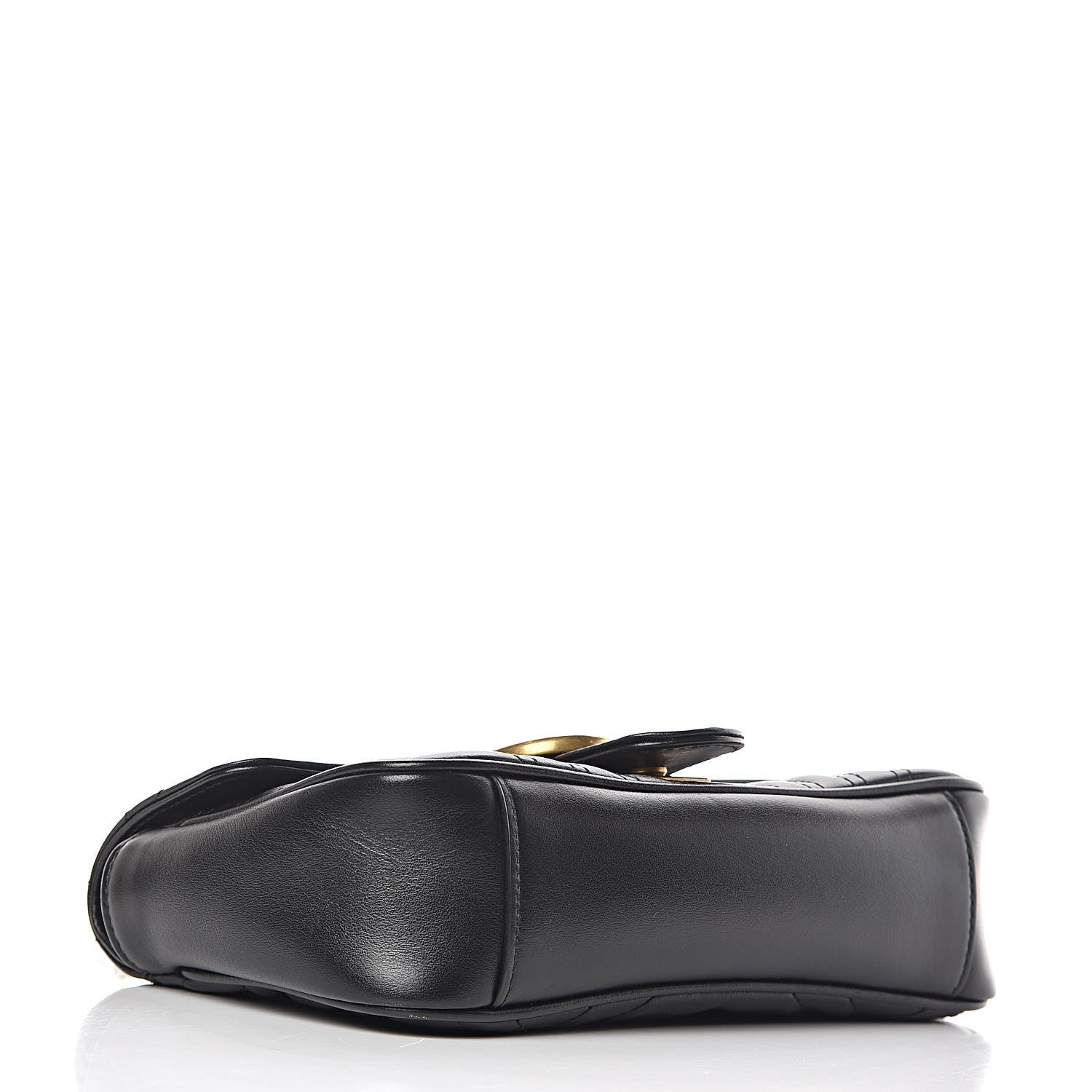 Gucci Calfskin Matelasse Mini GG Marmont Shoulder Bag Black 4 of 10