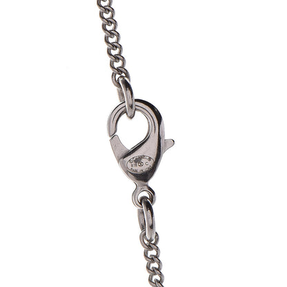 Chanel Baguette Crystal Winged CC Necklace Silver 5 of 6