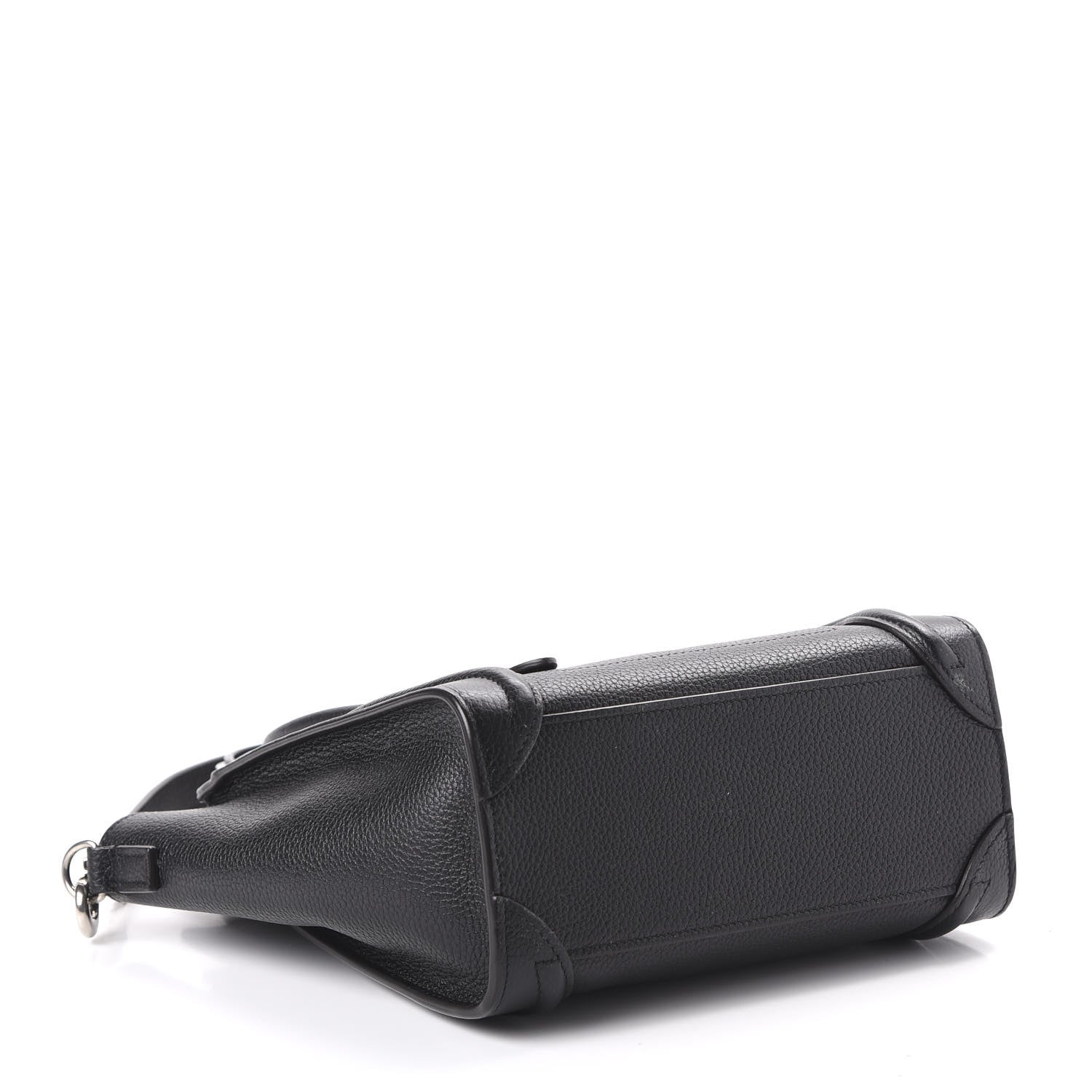 Celine Drummed Calfskin Nano Luggage Black 4 of 9