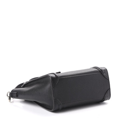 Celine Drummed Calfskin Nano Luggage Black 4 of 9
