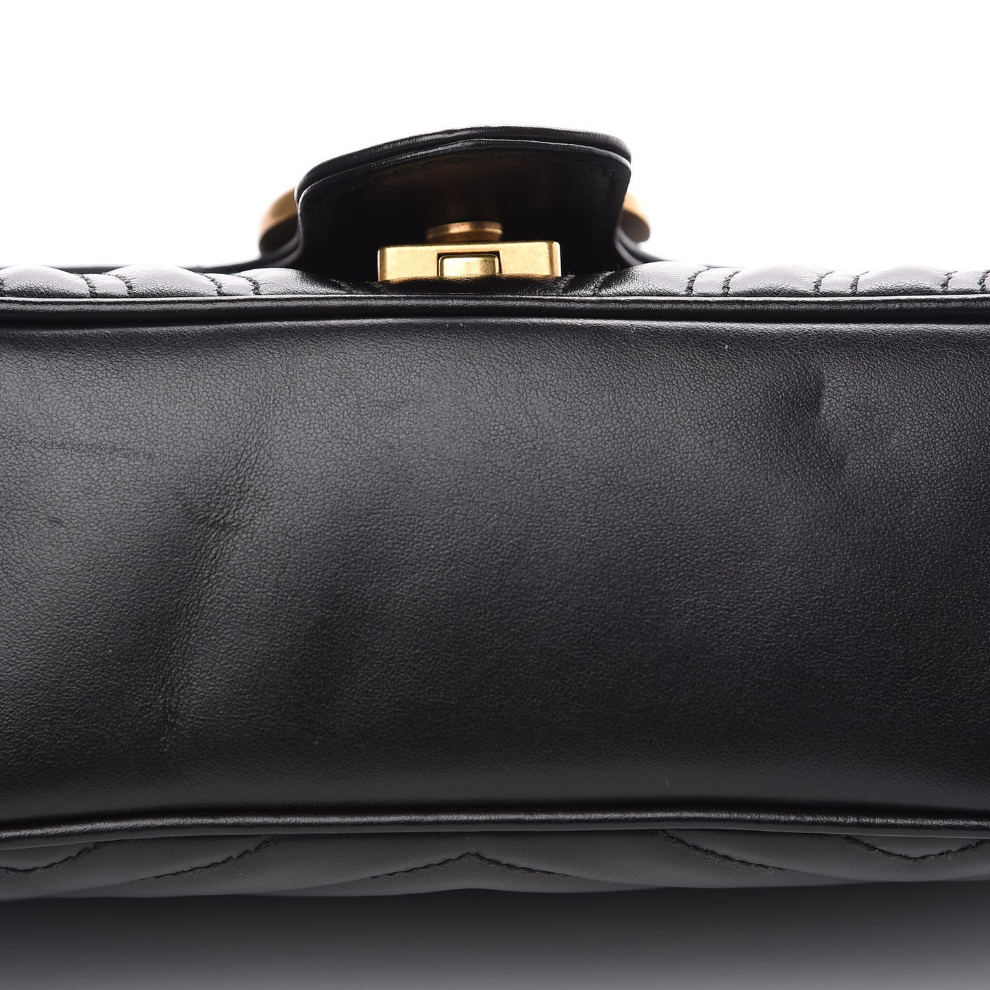 Calfskin Matelasse Small GG Marmont Shoulder Bag Black