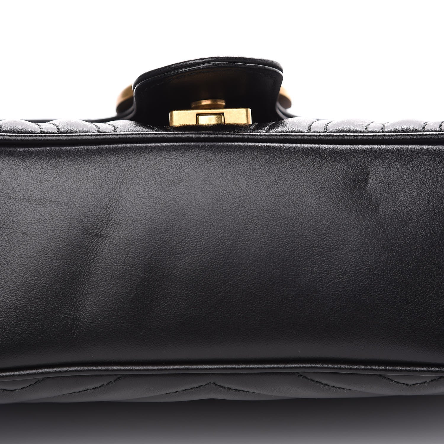 Gucci Calfskin Matelasse Small GG Marmont Shoulder Bag Black 8 of 10