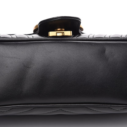 Gucci Calfskin Matelasse Small GG Marmont Shoulder Bag Black 8 of 10