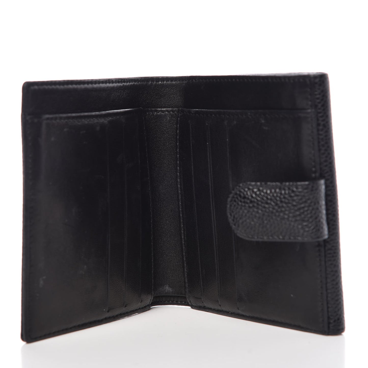 Caviar Timeless CC Compact French Wallet Black
