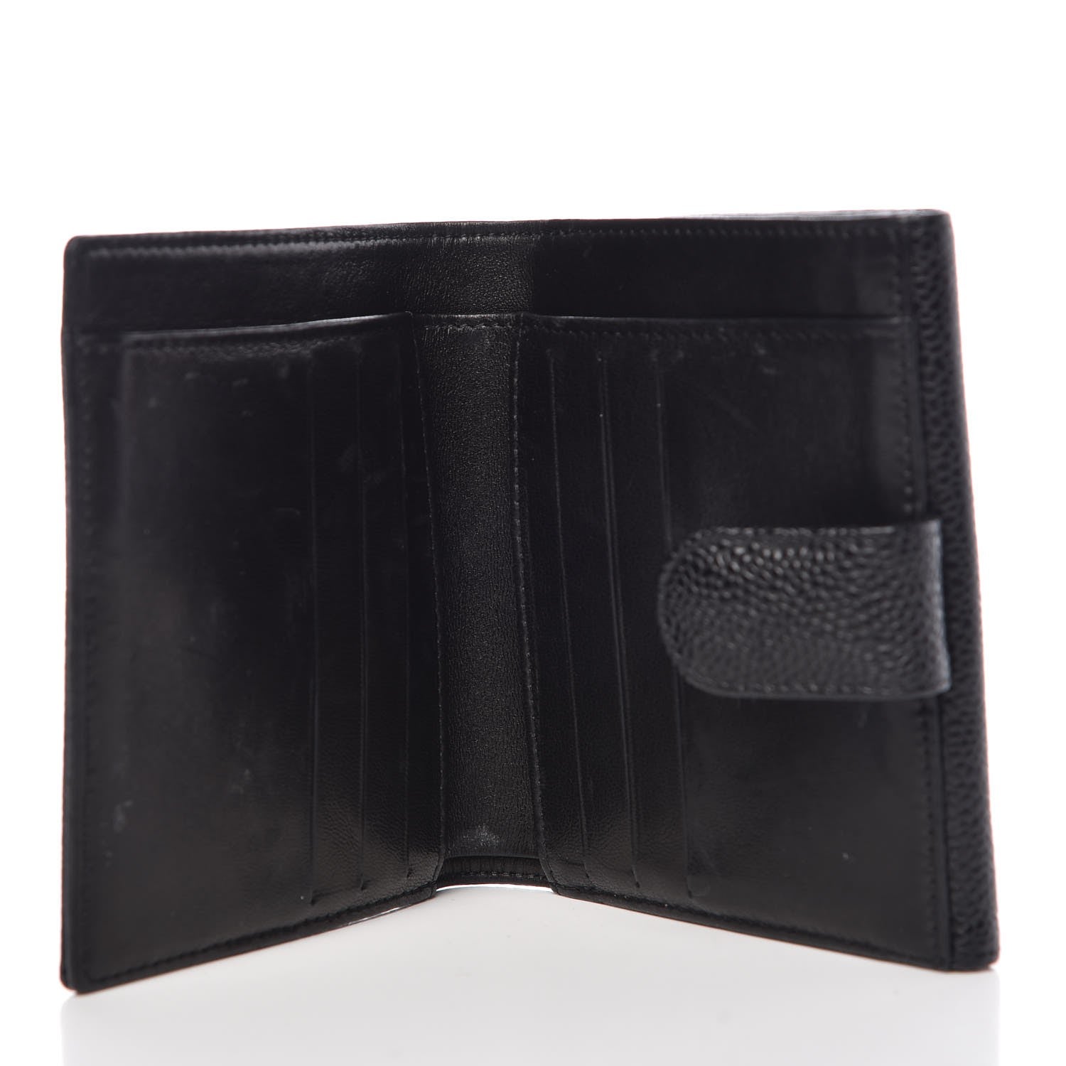 Chanel Caviar Timeless CC Compact French Wallet Black 5 of 11