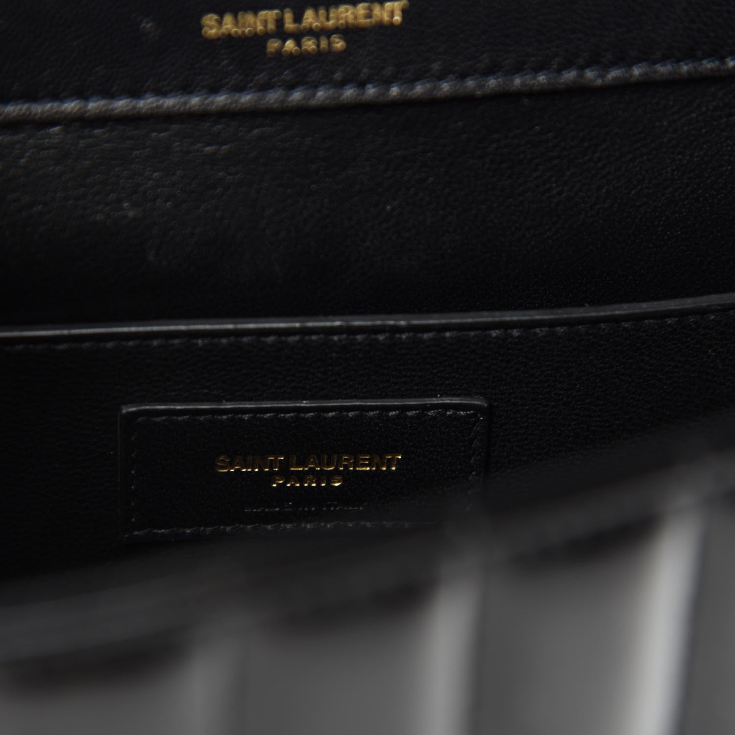 Saint Laurent Patent Matelasse Monogram Large Vicky Chain Bag Black 10 of 13