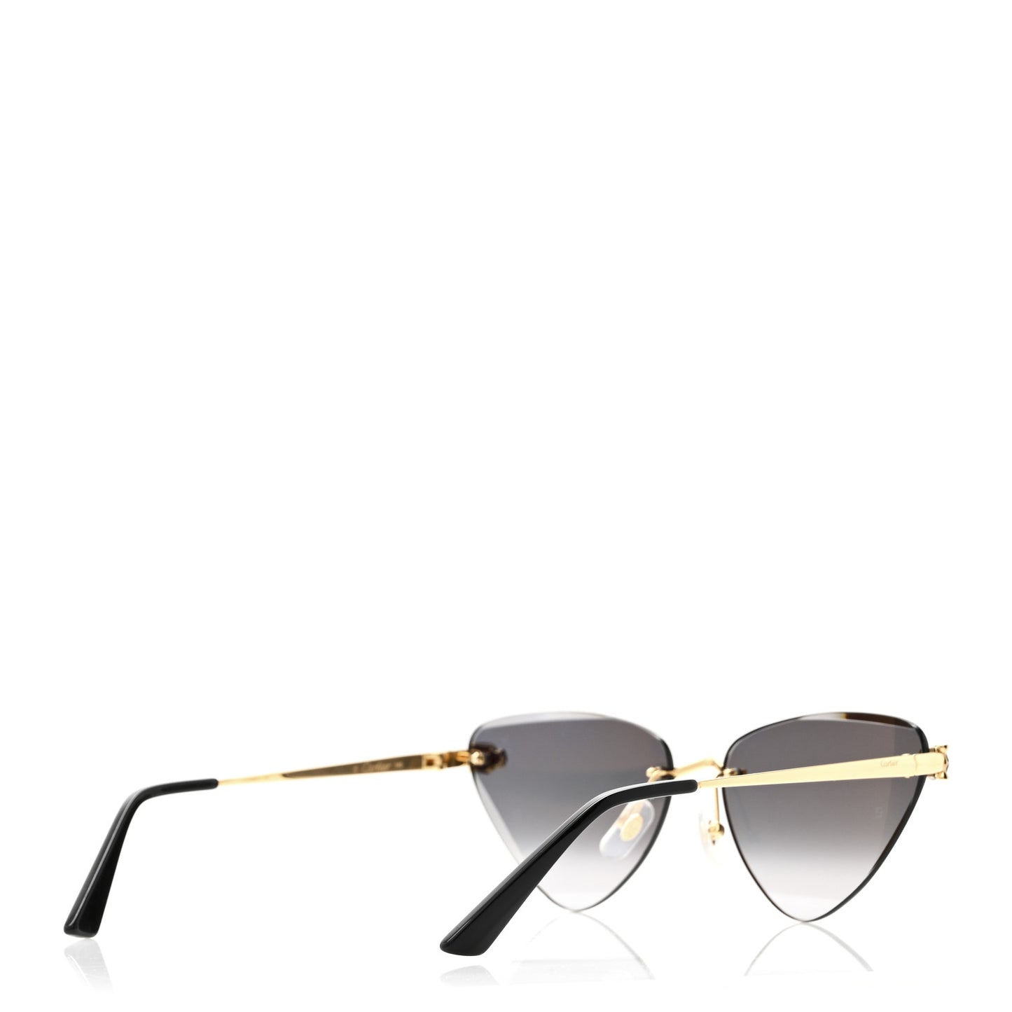 Panthere De Cartier Cat Eye Sunglasses CT0399S Gold Black