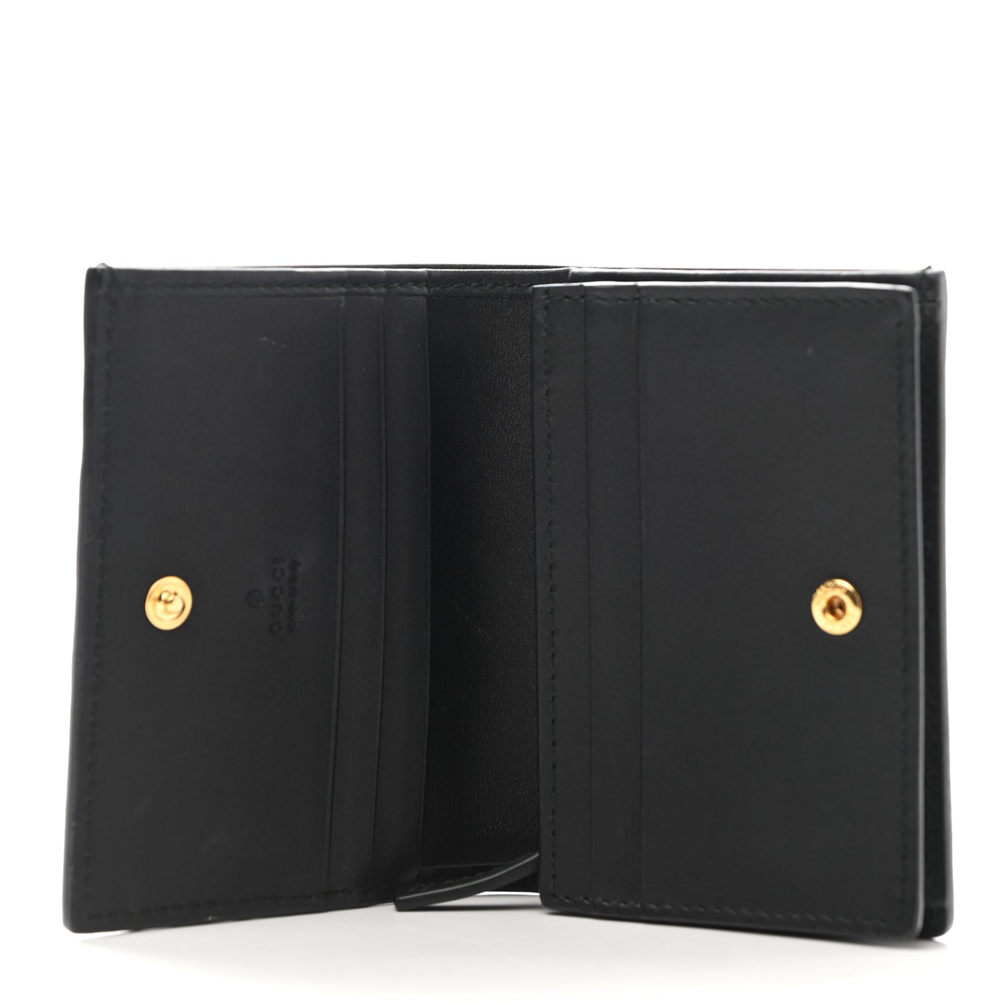 Suede Patent Web Ophidia Card Case Nocciola Black