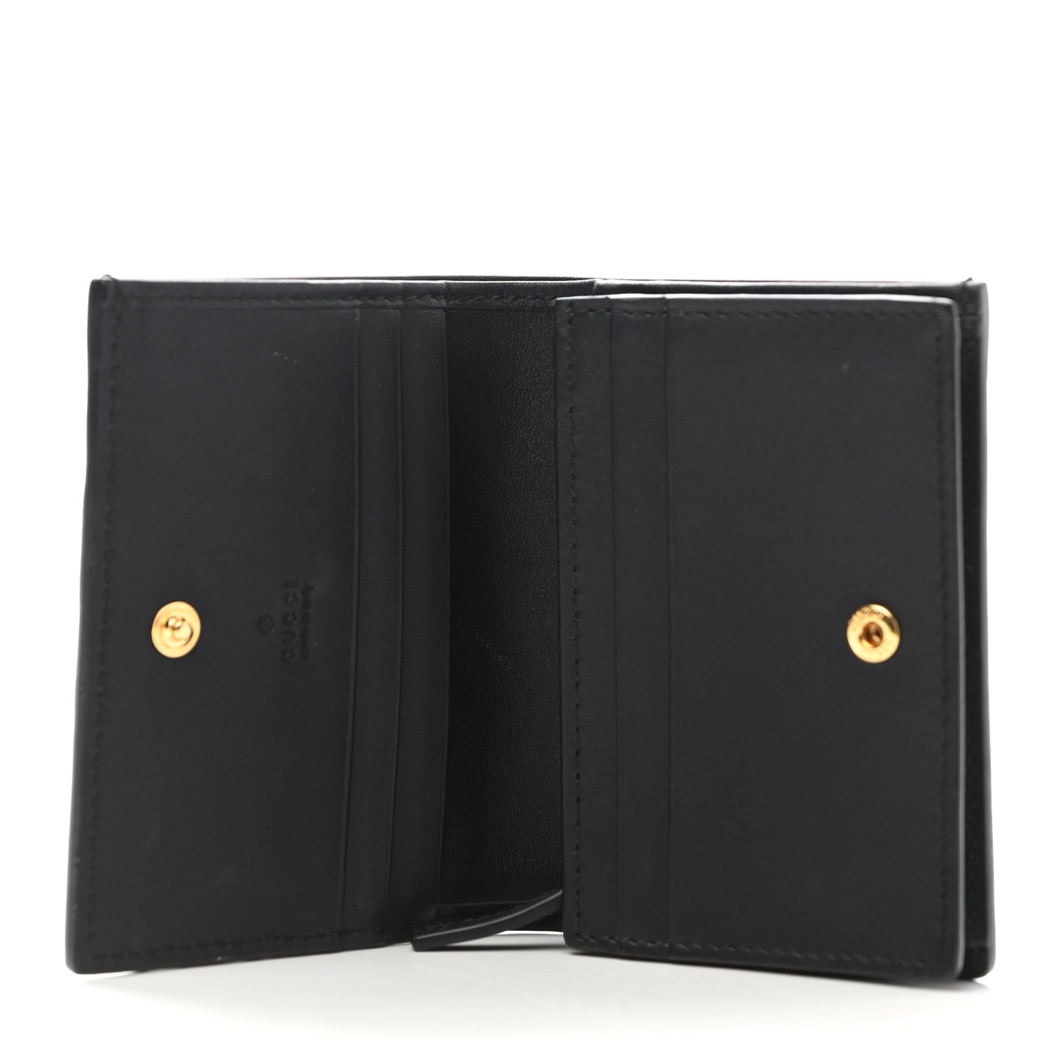 Gucci Suede Patent Web Ophidia Card Case Nocciola Black 5 of 10