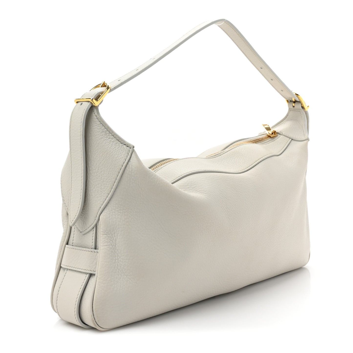 Supple Calfskin Medium Romy Shoulder Bag Rice