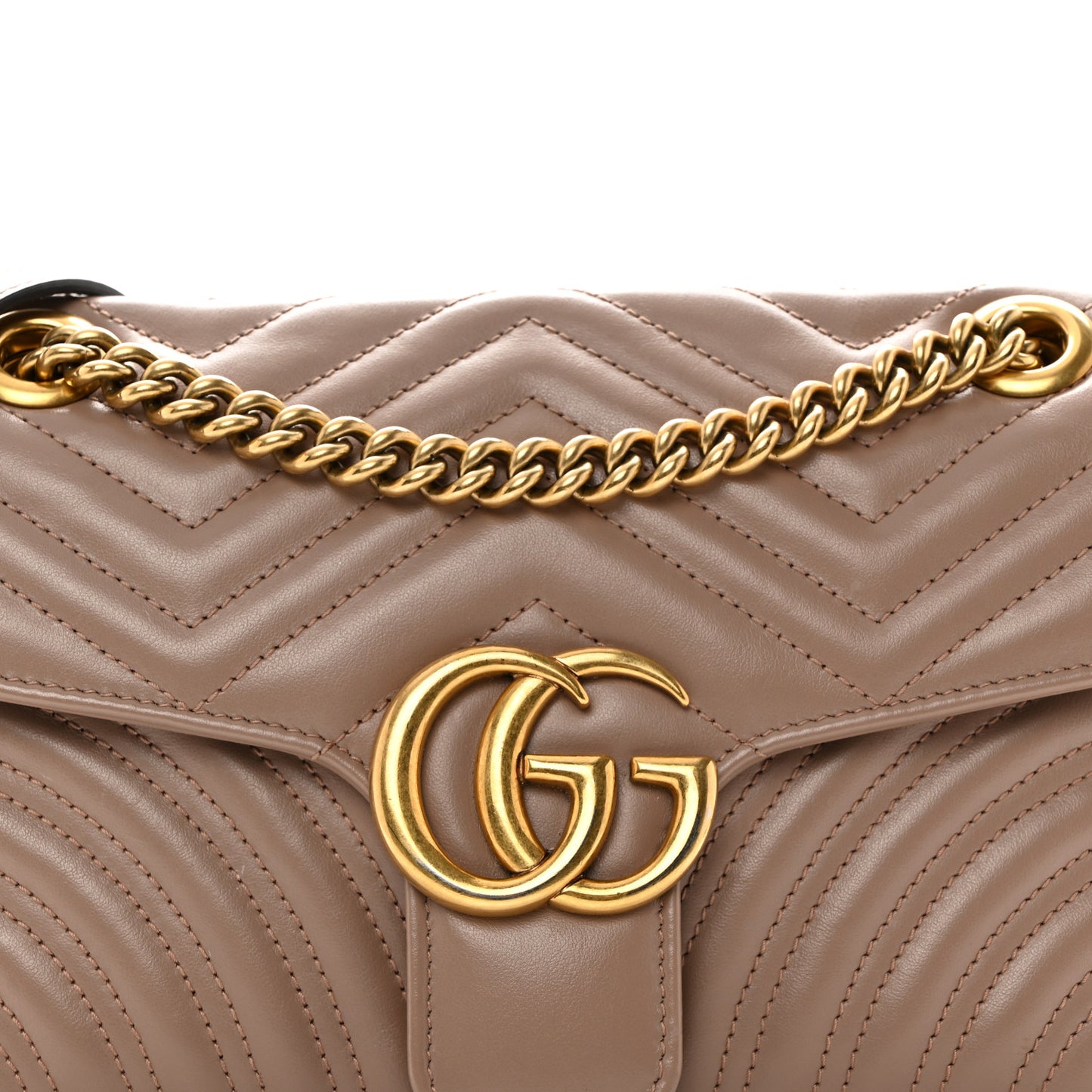 Calfskin Matelasse Small GG Marmont Shoulder Bag Porcelain Rose