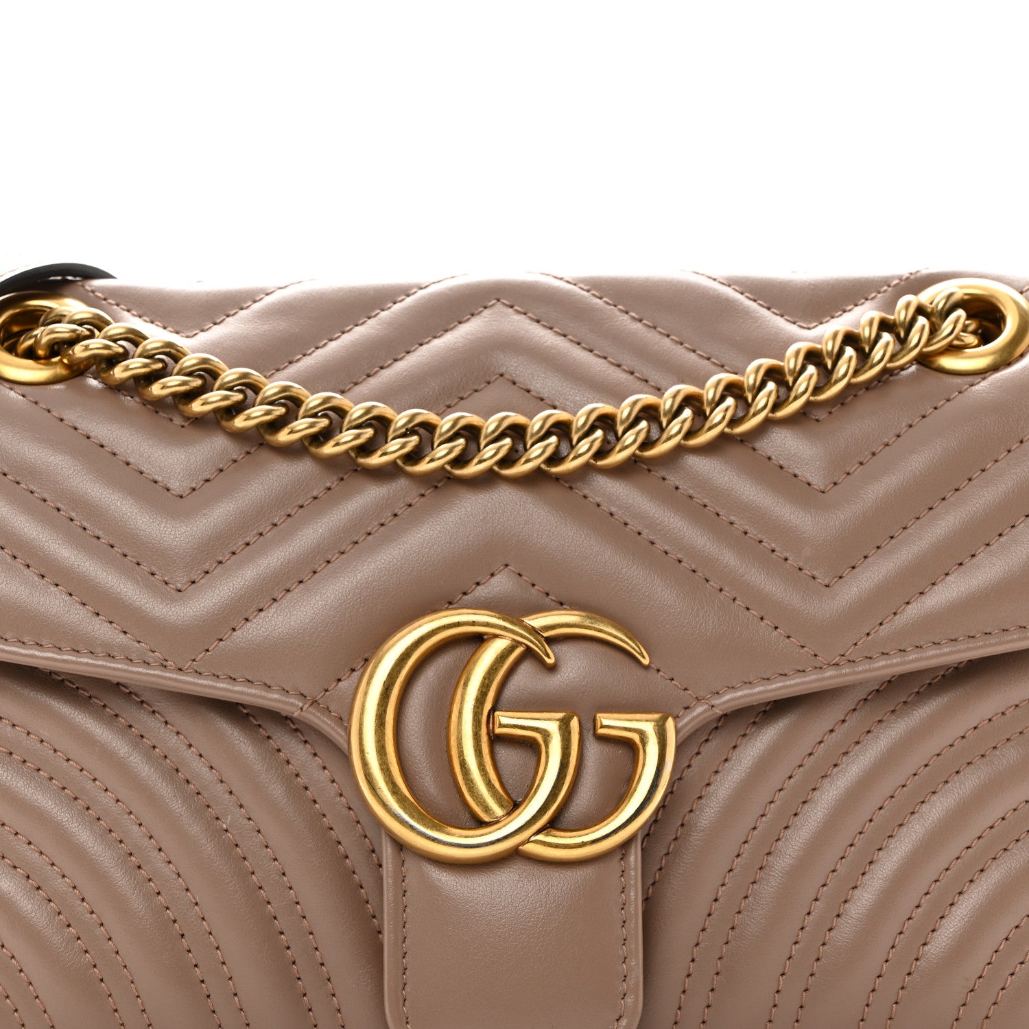 Gucci Calfskin Matelasse Small GG Marmont Shoulder Bag Porcelain Rose 8 of 10