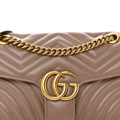 Gucci Calfskin Matelasse Small GG Marmont Shoulder Bag Porcelain Rose 8 of 10