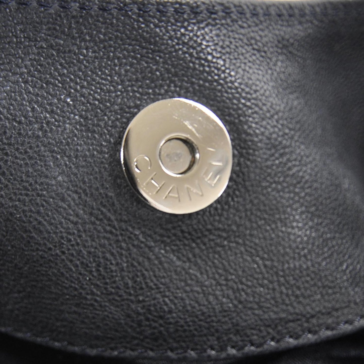 Leather Coco Cabas Navy Blue