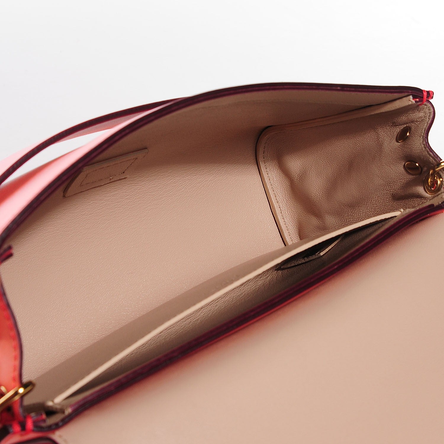 Chloe Lambskin Medium Elle Chain Clutch Coral Pop 13 of 16