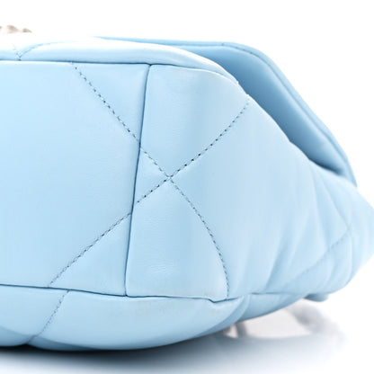 Chanel Lambskin Quilted Medium Chanel 19 Flap Light Blue 10 of 11