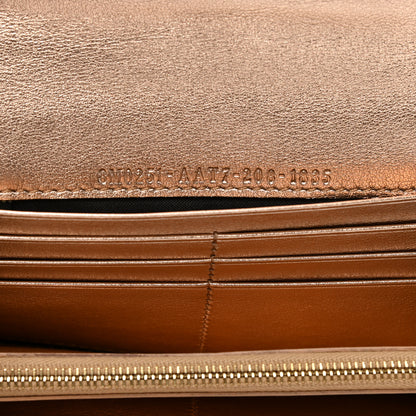 Fendi Vitello Laminato FF 1974 Embossed Continental Wallet Rame 6 of 8