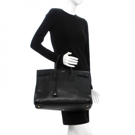 Saint Laurent Calfskin Large Sac De Jour Carryall Black 2 of 8