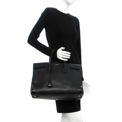 Saint Laurent Calfskin Large Sac De Jour Carryall Black 2 of 8