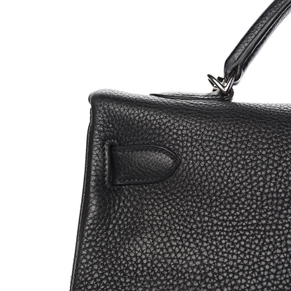 Hermes Taurillon Clemence Retourne Kelly 40 Black 31 of 34