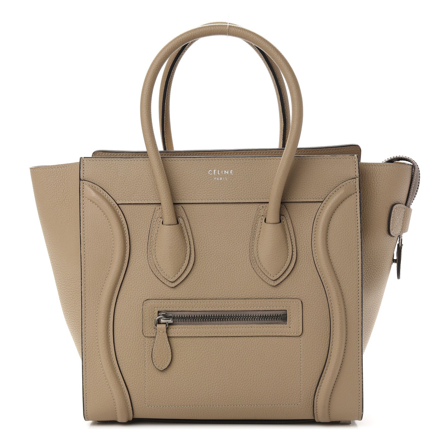 Drummed Calfskin Micro Luggage Dune