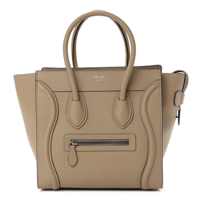 Celine Drummed Calfskin Micro Luggage Dune 1 of 8