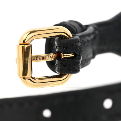 Fendi Calfskin Pearl Bracelet Black White Gold 6 of 10