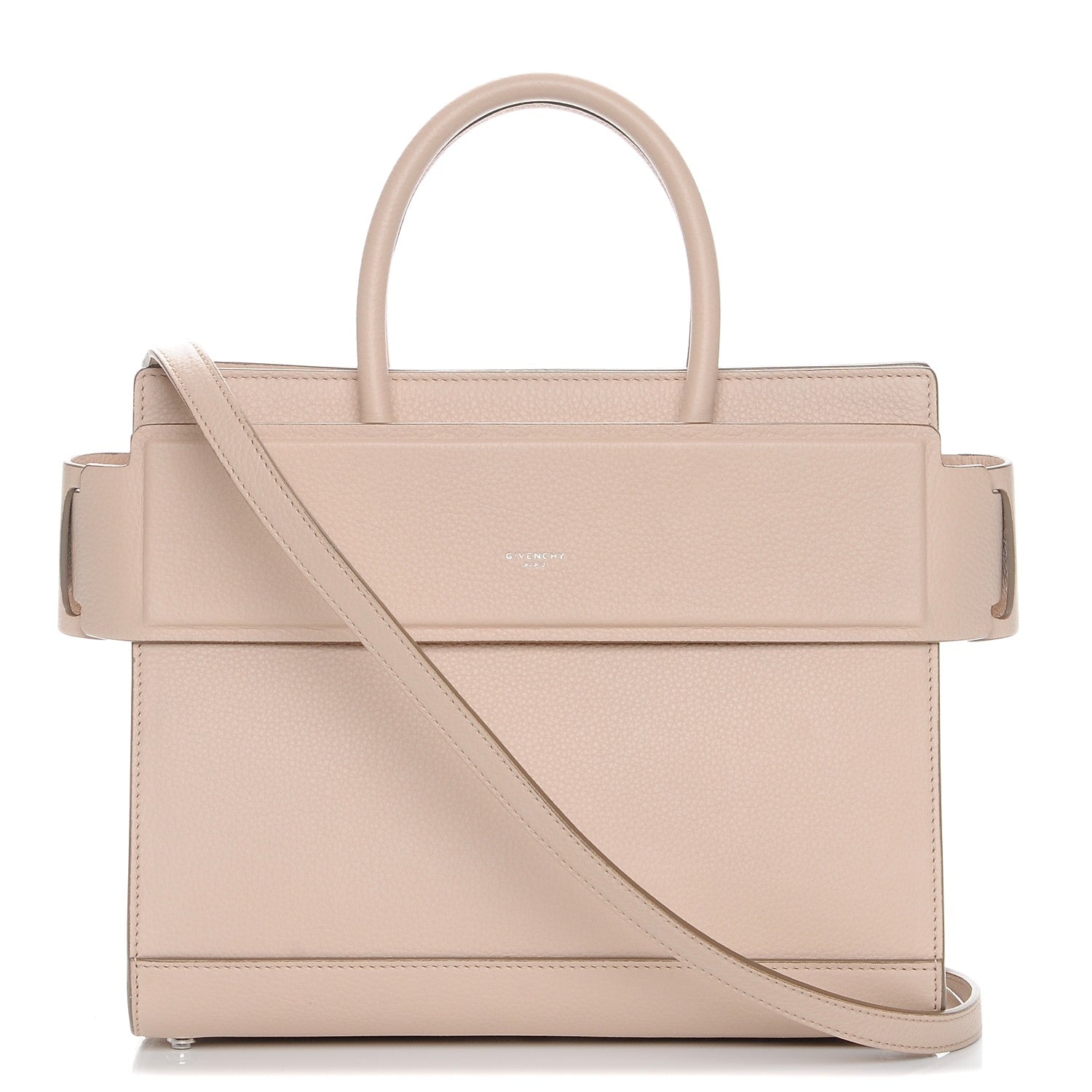 Givenchy Grained Calfskin Small Horizon Satchel Nude Pink 1 of 8
