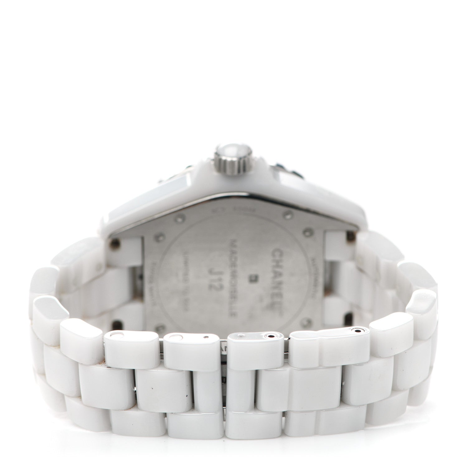 Chanel Stainless Steel Ceramic 38mm J12 Limited Edition Mademoiselle Automatic Watch White 3 of 5