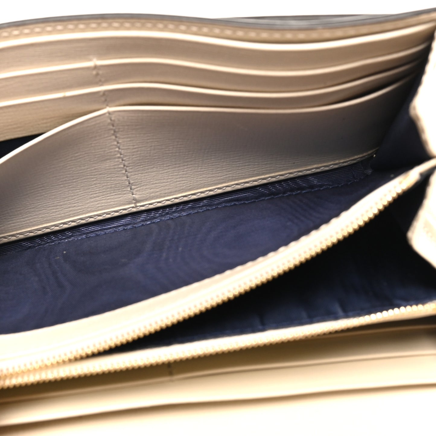 GG Supreme Monogram Textured Calfskin Web Jackie 1961 Chain Wallet Beige Ebony Mystic White