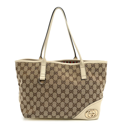Gucci Monogram Medium New Britt Tote Off White 1 of 12