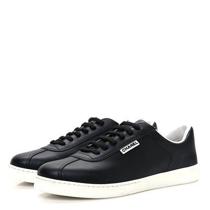 Chanel Calfskin CC Mens Sneakers 44 Black 4 of 11