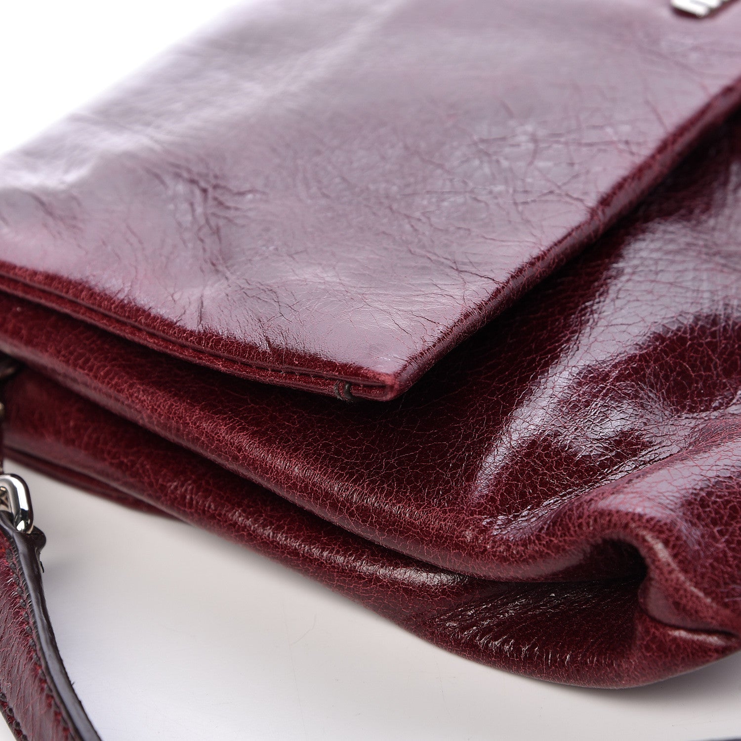 Miu Miu Vitello Shine Clutch Amaranto 10 of 16