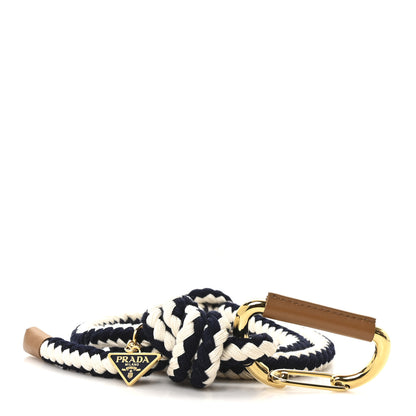 Prada Braided Rope Belt Marine White 1 of 4