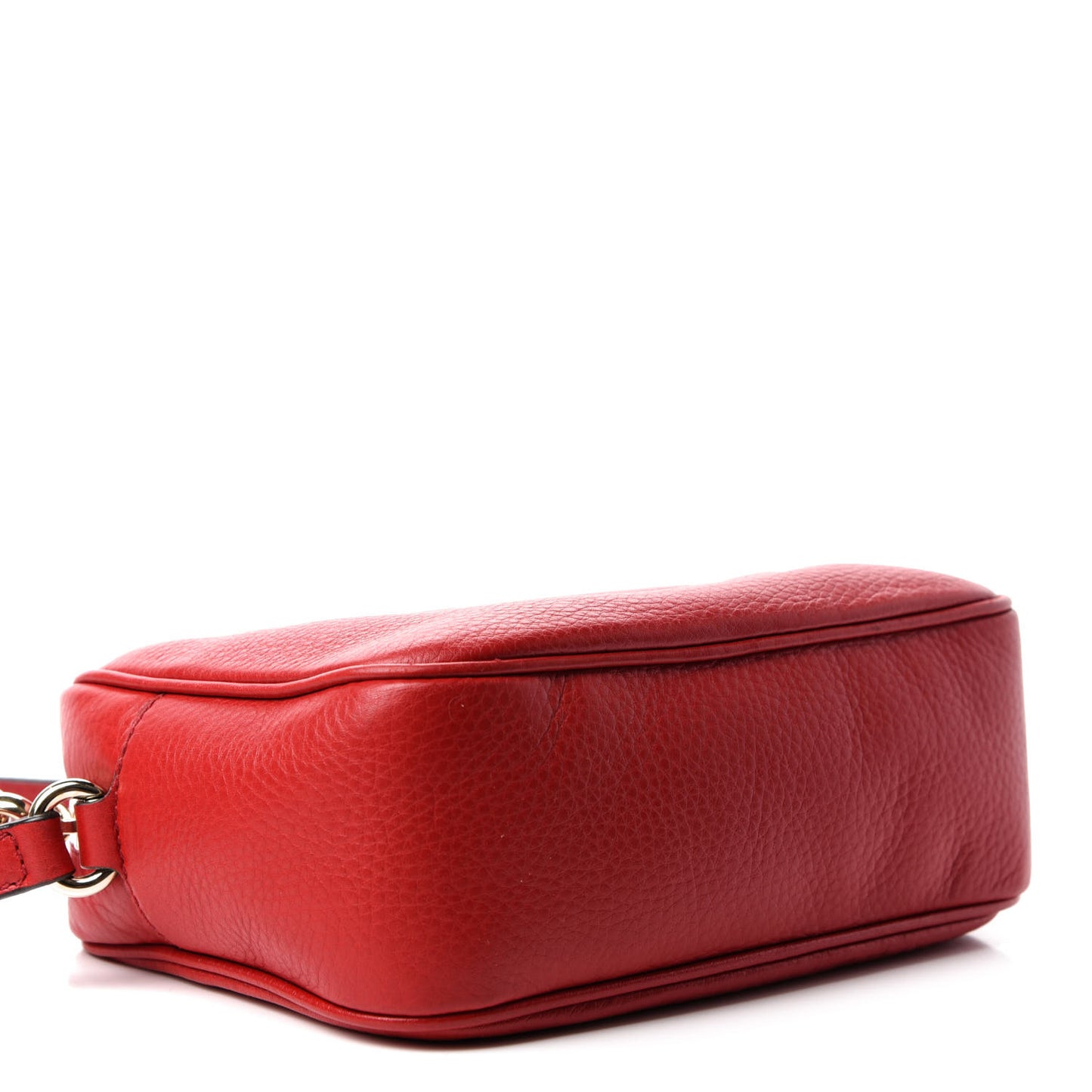 Pebbled Calfskin Small Soho Disco Bag Vibrant Red