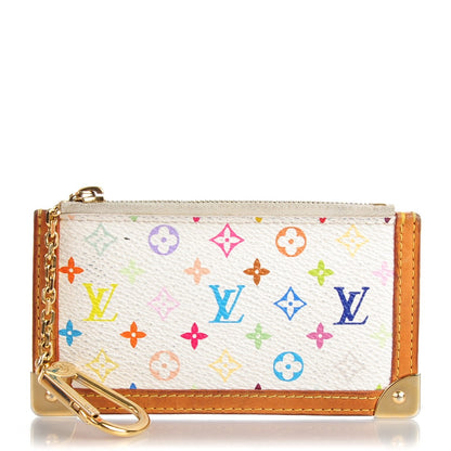 Louis Vuitton Monogram Multicolor Key Pouch White 1 of 7