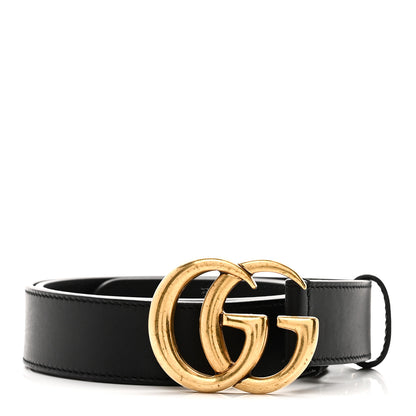 Gucci Calfskin Double G 30mm Belt 80 32 Black 1 of 6