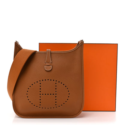 Hermes Taurillon Clemence Evelyne III PM Gold 12 of 12