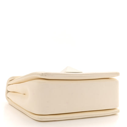 Valentino Garavani Nappa Lacquer Monochrome One Stud Chain Clutch Ivory 4 of 11