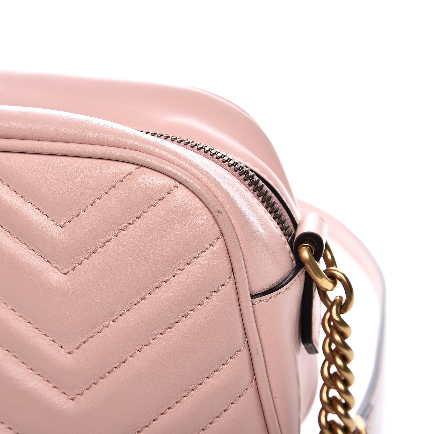 Calfskin Matelasse Small GG Marmont Chain Shoulder Bag Perfect Pink