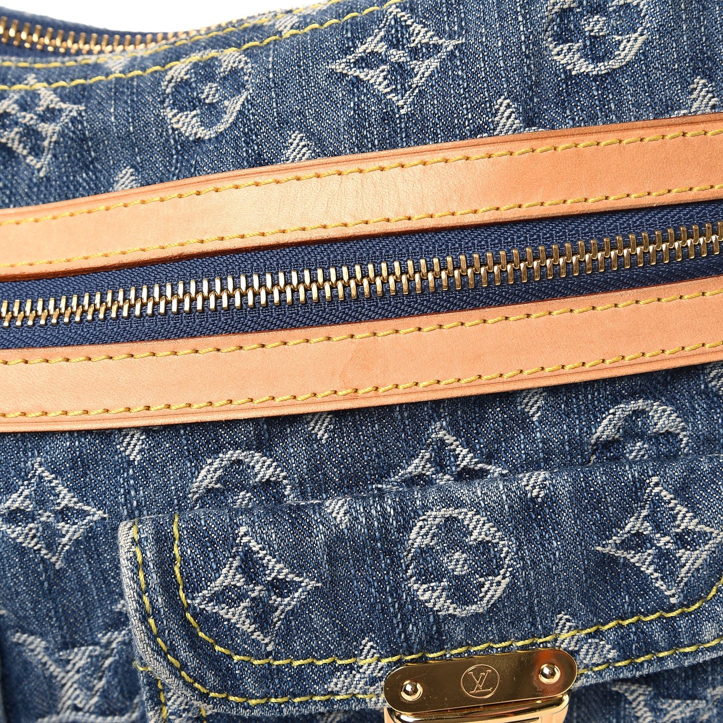 Monogram Denim Baggy PM Blue
