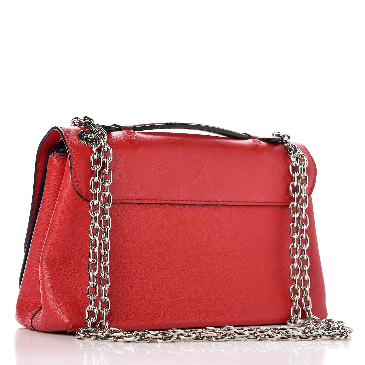 Louis Vuitton Monogram Cuir Plume Ecume Very Chain Bag Rouge Rubis 3 of 10