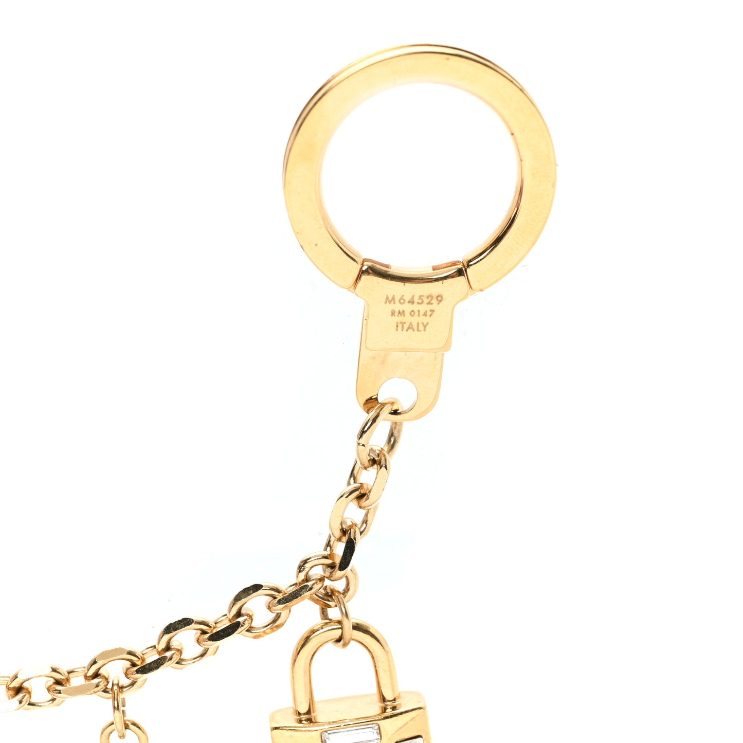 Lock Me Strass Chain Bag Charm Key Holder