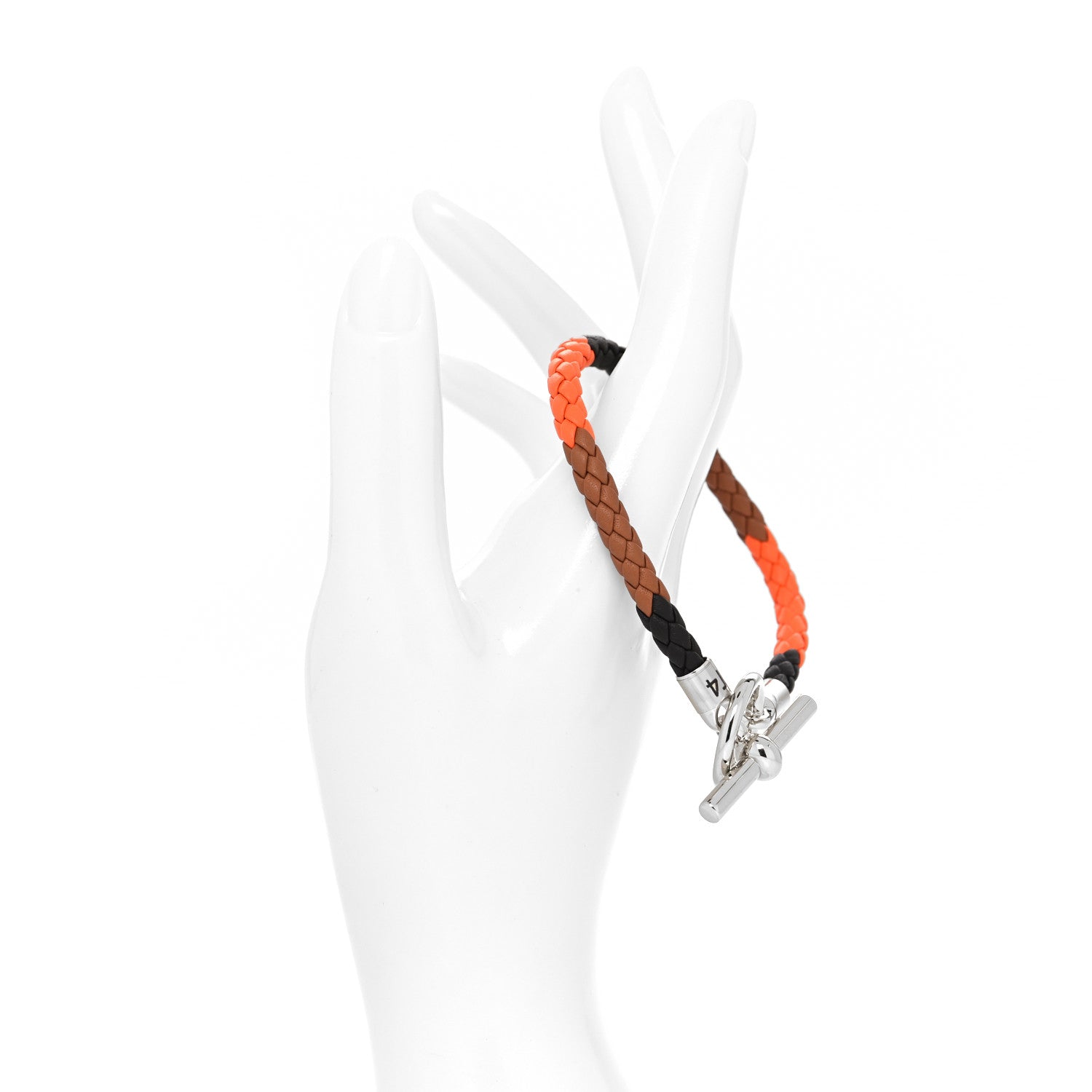 Hermes Swift Silk Braided Glenan H Trio Single Tour Bracelet T4 Mars 2 of 5