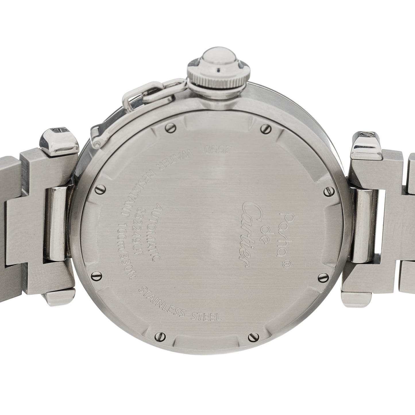 Stainless Steel 35mm Pasha C Big Date Automatic Watch Black