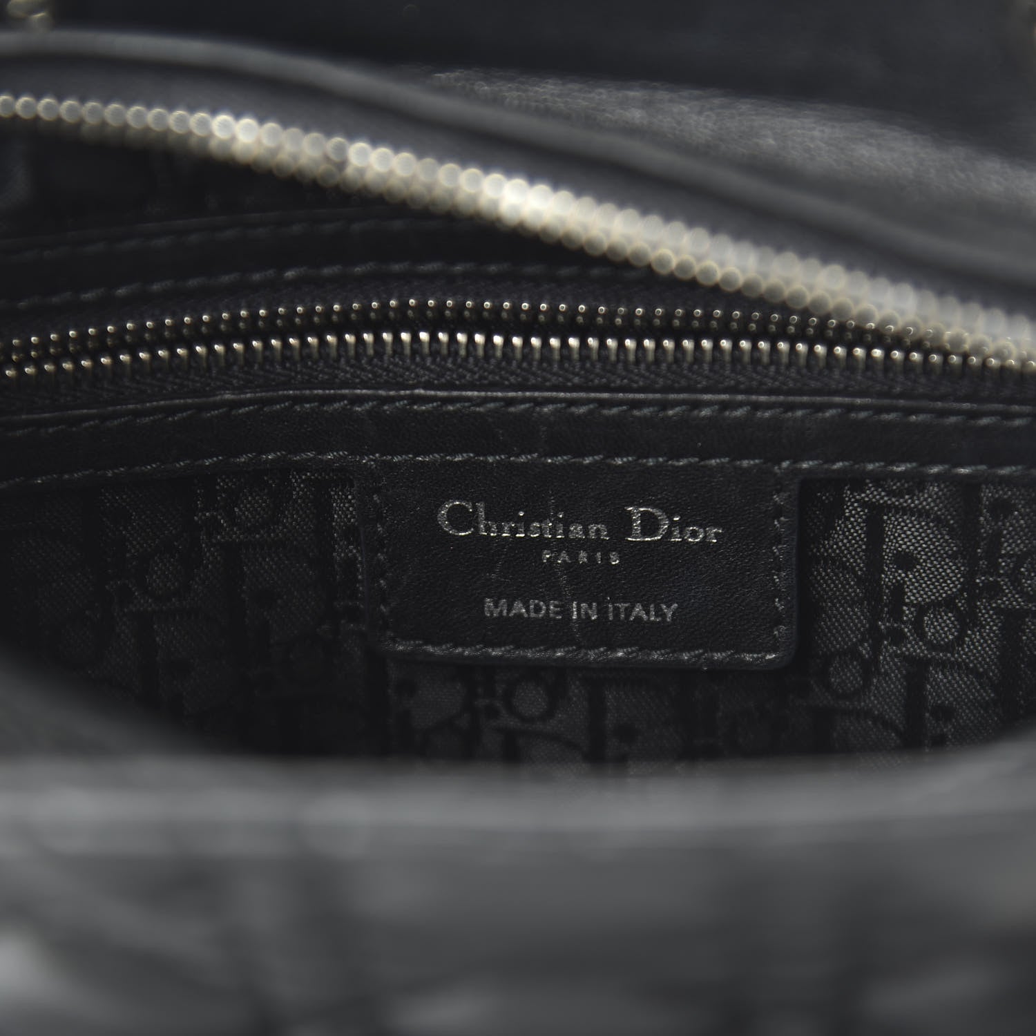 Christian Dior Lambskin Cannage Medium Whipstitch Lady Dior Black 8 of 9