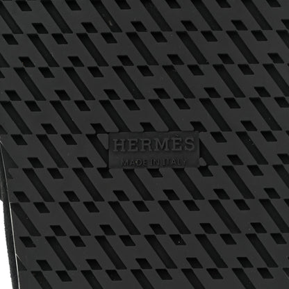Hermes Suede Calfskin Go Mules 36 Black 8 of 10