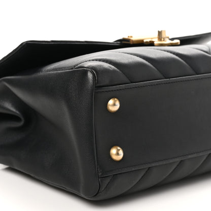 Chanel Calfskin Quilted Chevron In The City Bag Black 9 of 10